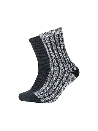 CAMANO | Calcetines de ocio para hombre Cosy Mouline, paquete de 2 | schwarz